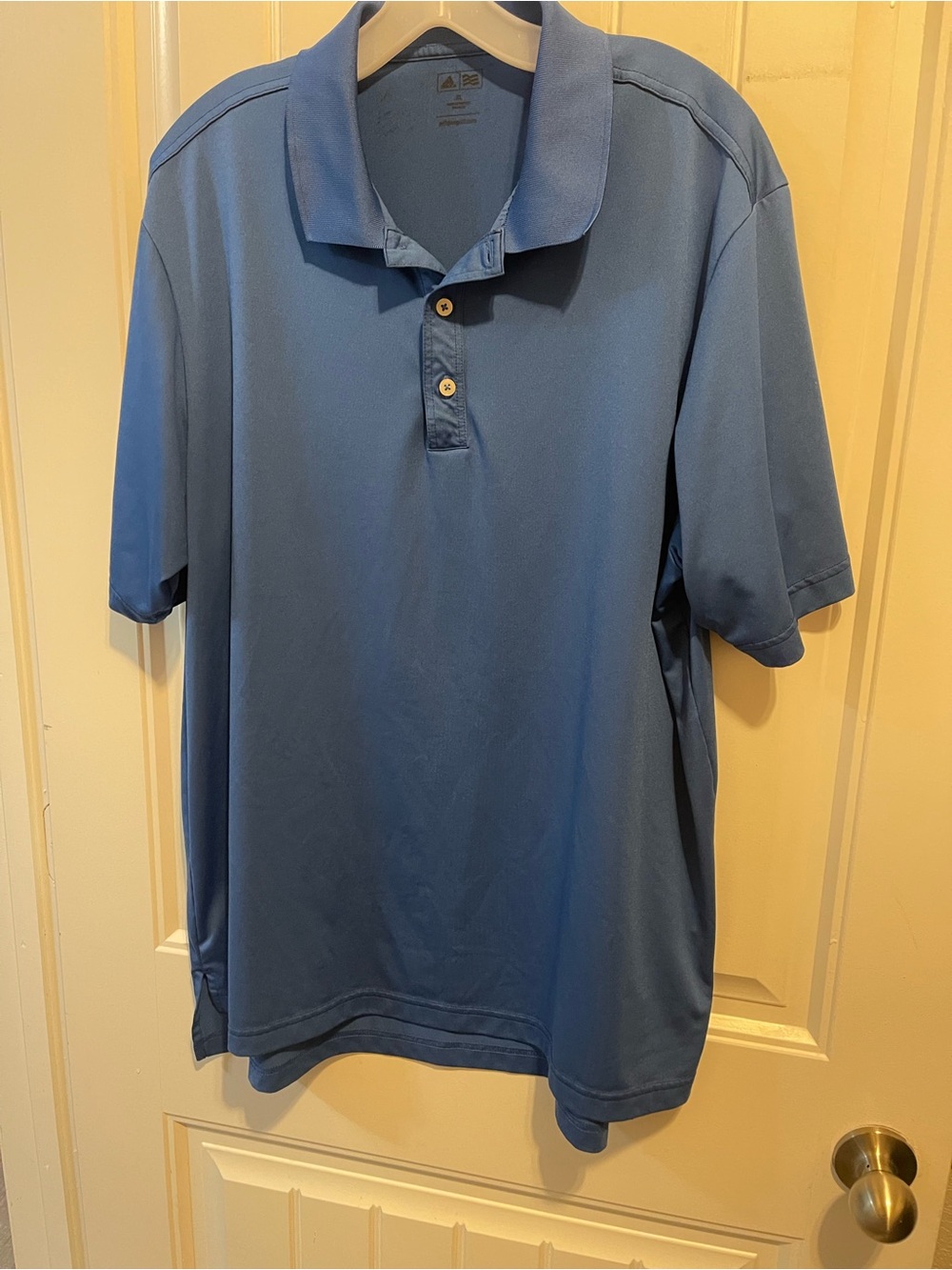 Adidas Men's Blue Polo Golf Shirt - Classic Short Sleeve